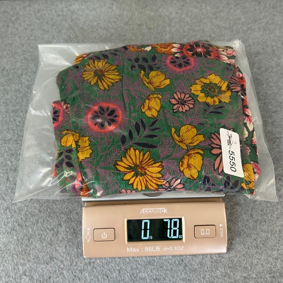 Akemi + Kin Floral Anthropologie Tunic Blouse‎ Green Yellow Floral Bloom Medium - Picture 12 of 13